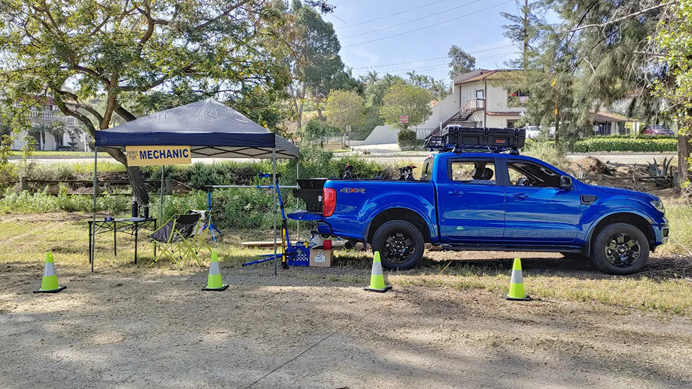 Aid station setup at the Padres Pedal the Cause