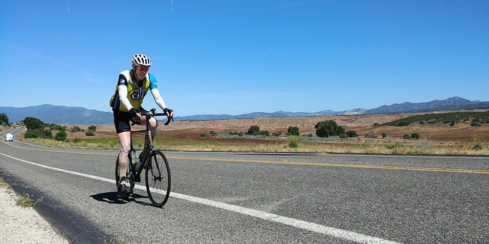 Bill Walton riding his bike